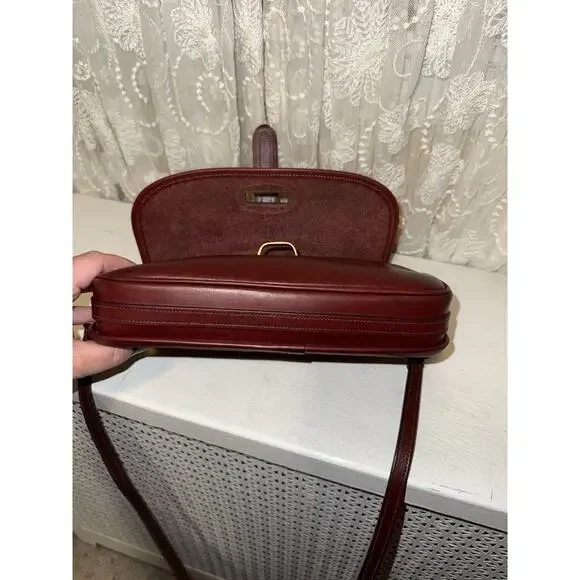Dooney & Bourke Burgundy Crossbody Saddle Bag - Picture 9 of 9